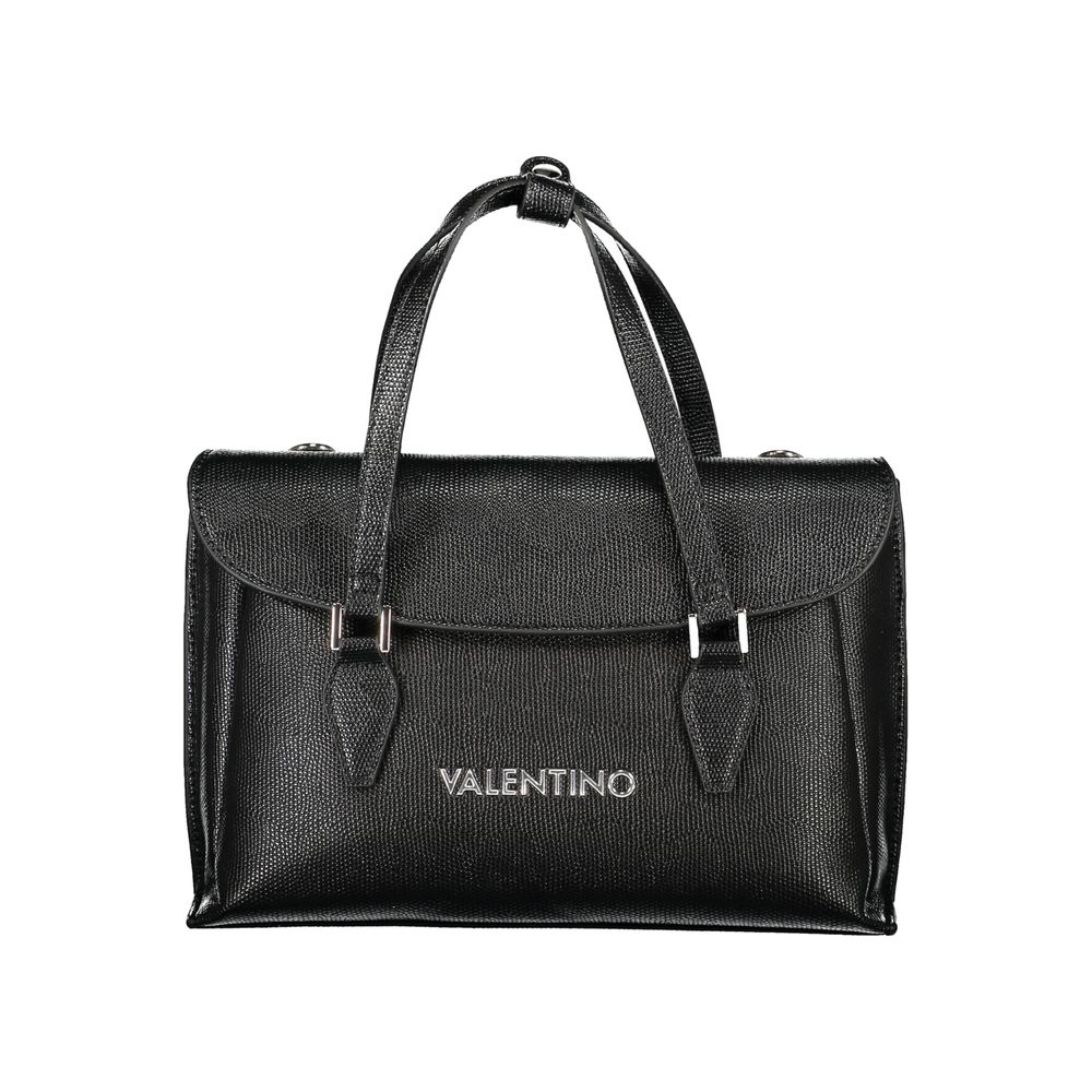 Schwarze Damenhandtasche aus Polyurethan