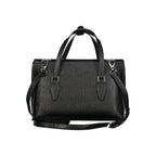 Schwarze Damenhandtasche aus Polyurethan