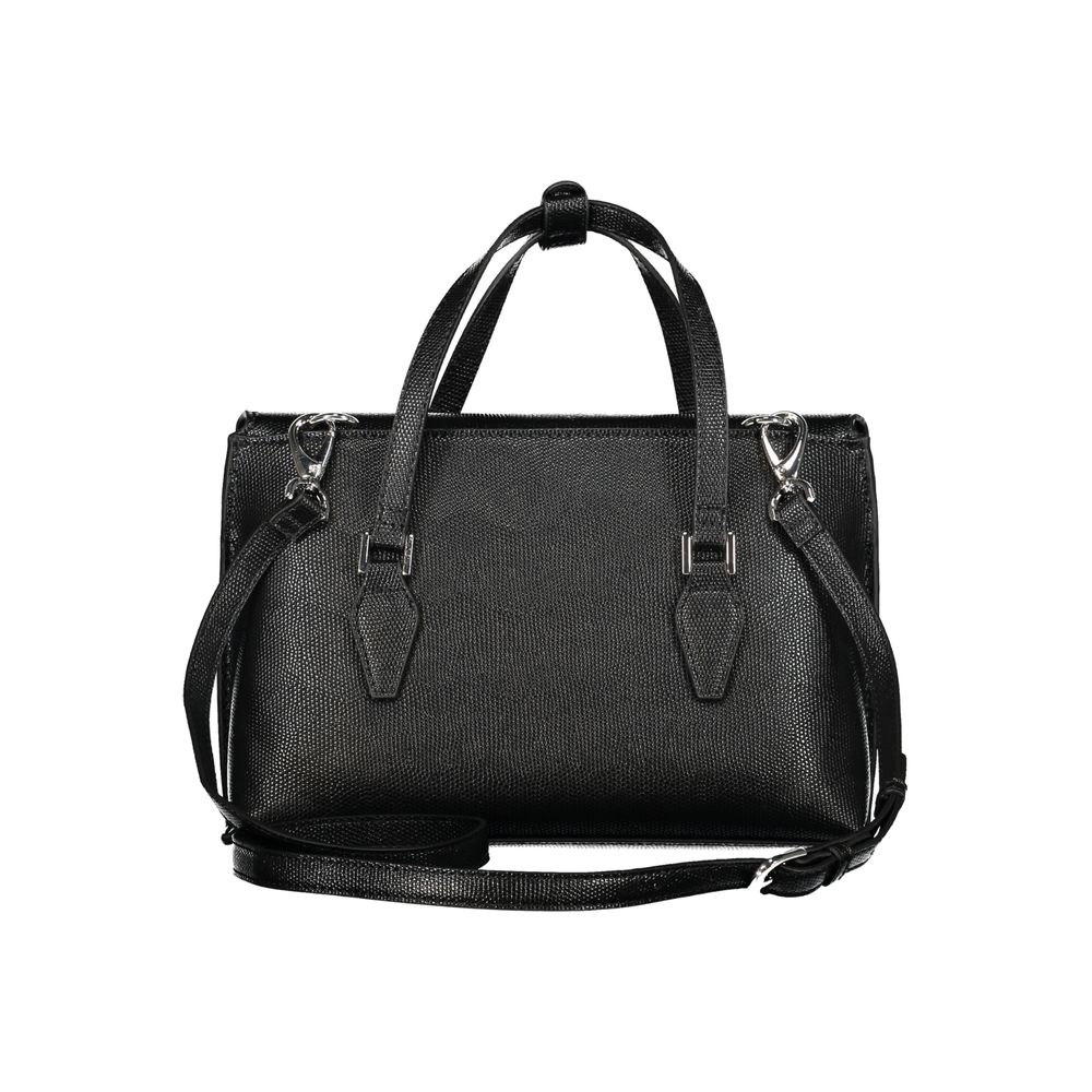 Schwarze Damenhandtasche aus Polyurethan