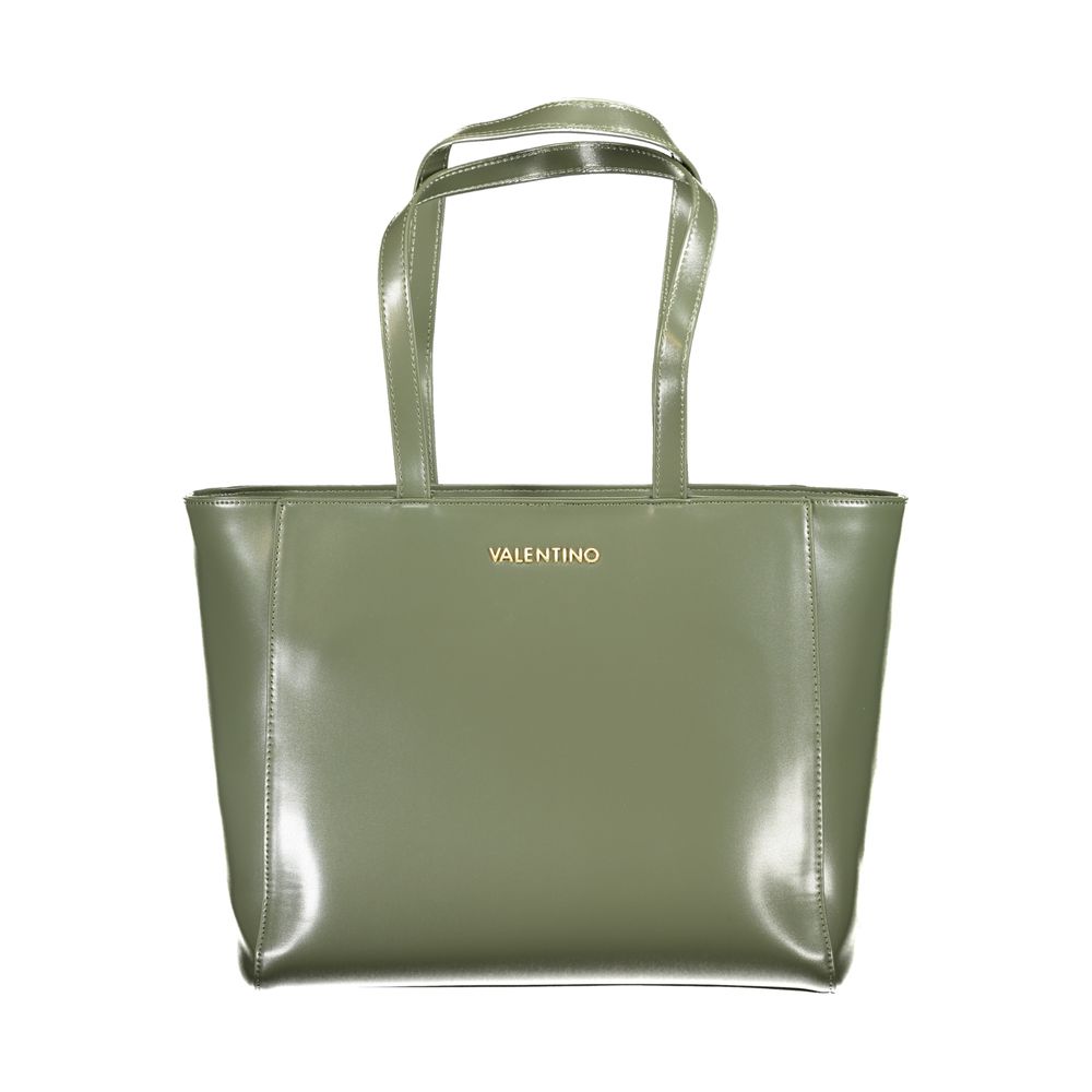 Green Polyurethane Women's Bag