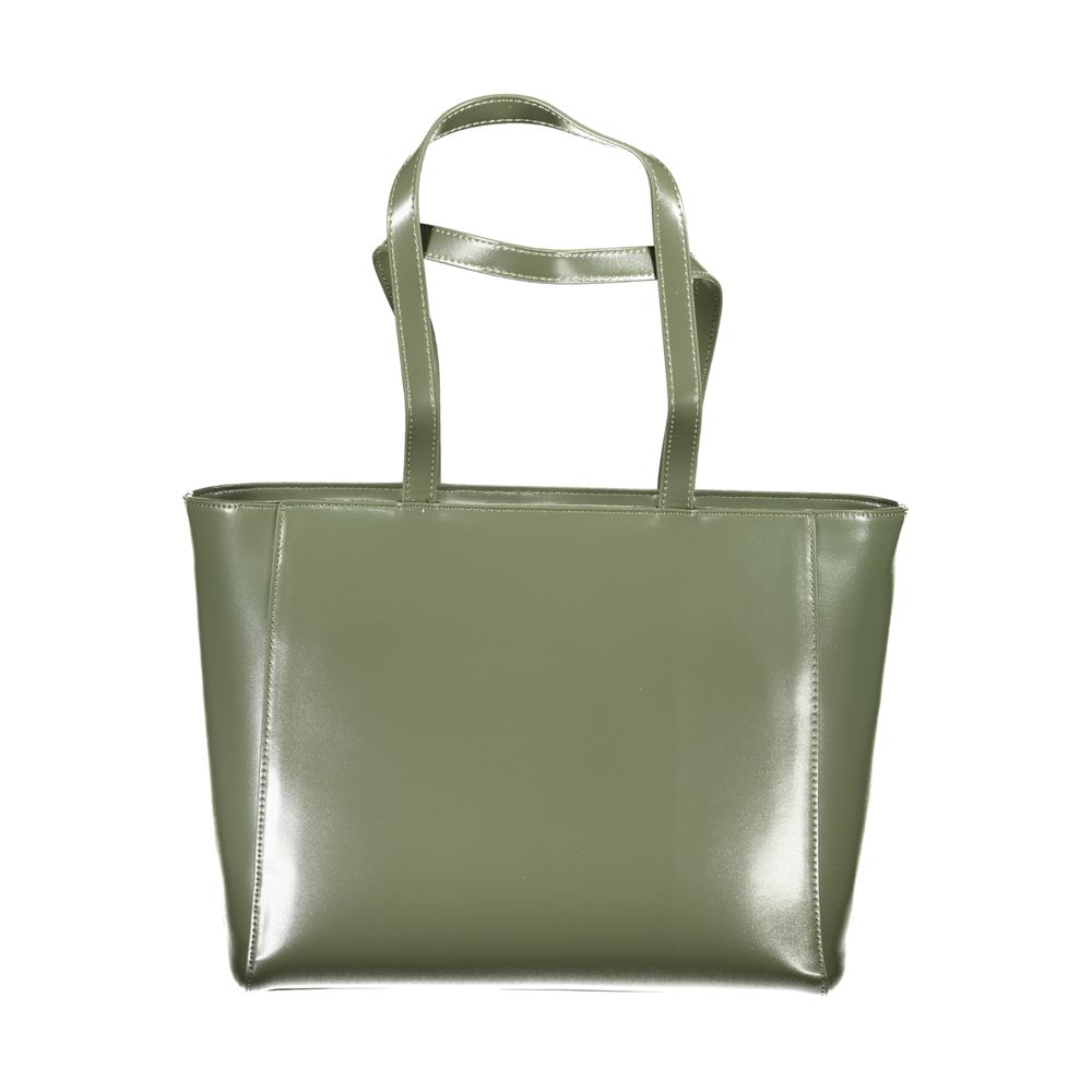 Green Polyurethane Women's Bag