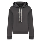 Black Cotton Women Sweatshirt