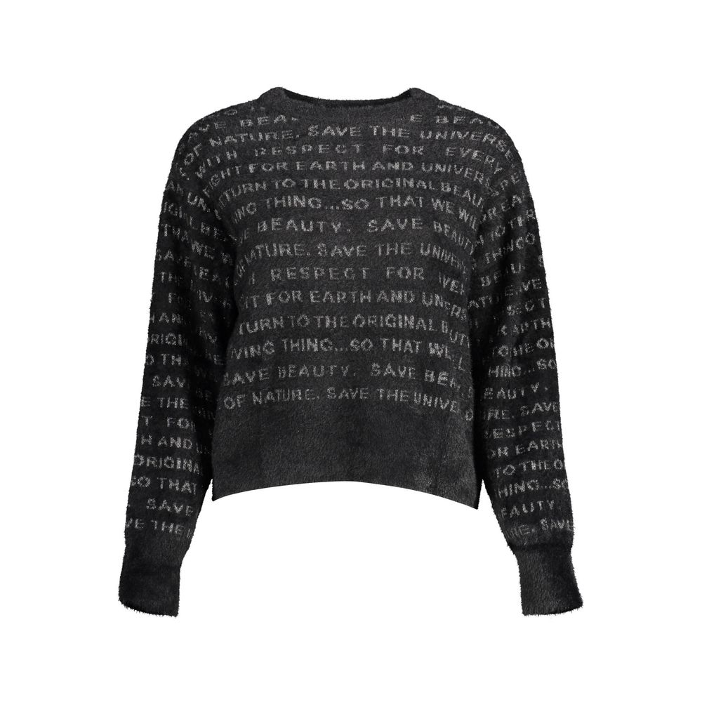 Schwarzer Polyamid-Pullover für Damen