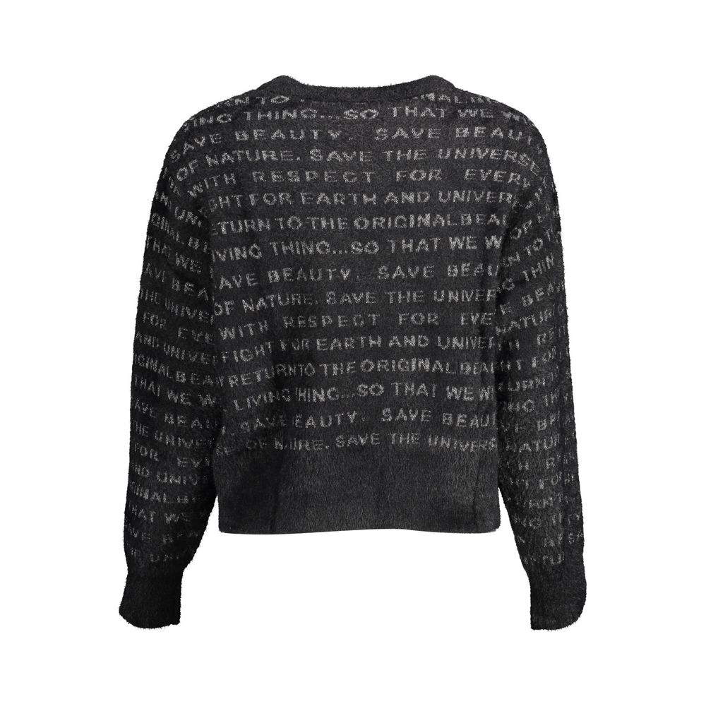 Schwarzer Polyamid-Pullover für Damen