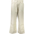 Beige Baumwoll-Jeans für Damen
