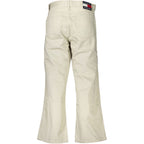 Beige Baumwoll-Jeans für Damen