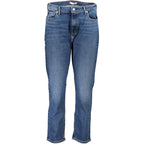 Blaue Baumwoll-Damenjeans