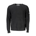 Schwarzer Herrenpullover aus Wolle
