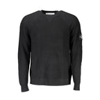 Schwarzer Herrenpullover aus Wolle
