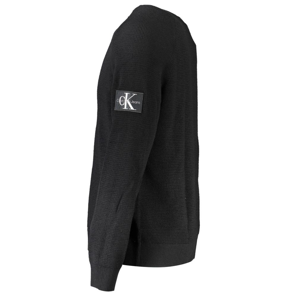 Schwarzer Herrenpullover aus Wolle