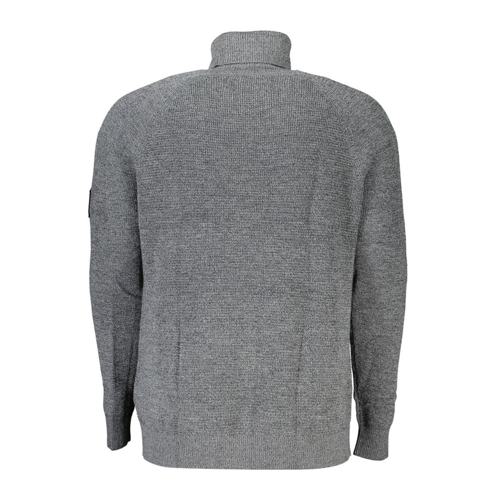 Grauer Wollpullover für Herren