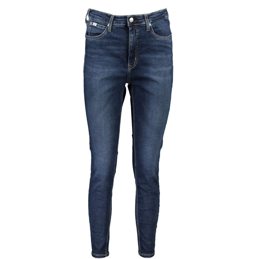 Blaue Baumwoll-Damenjeans
