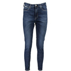 Blaue Baumwoll-Damenjeans