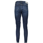 Blaue Baumwoll-Damenjeans
