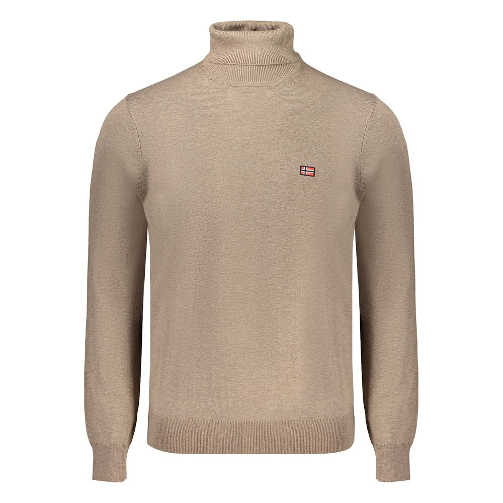 Brauner Polyamid Herrenpullover