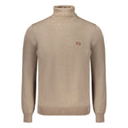 Brauner Polyamid Herrenpullover