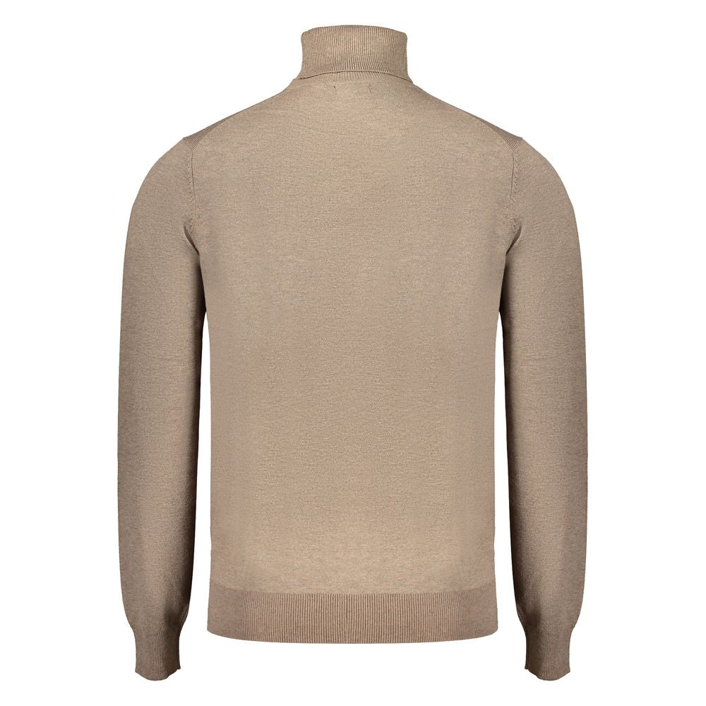 Brauner Polyamid Herrenpullover