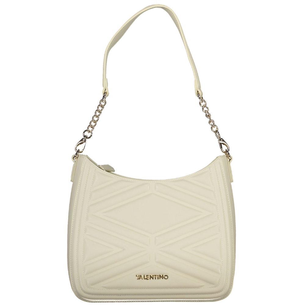 Beige Polyurethane Women Bag