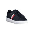 Blue Leather Men Sneaker