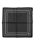 Schwarz-weißer Herren-Foulard mit Tupfen