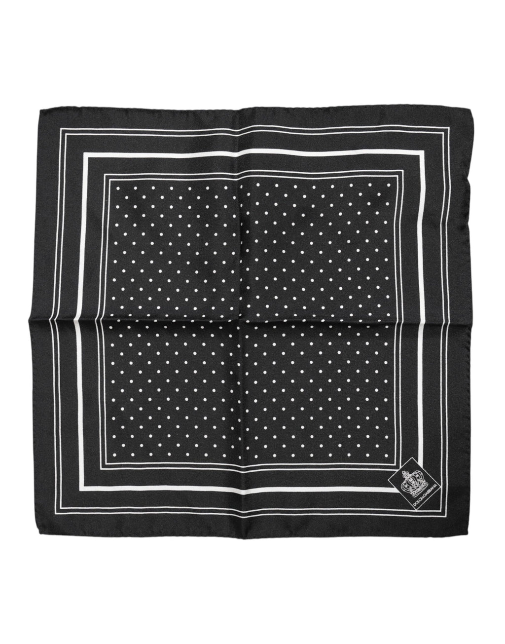 Schwarz-weißer Herren-Foulard mit Tupfen