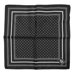 Schwarz-weißer Herren-Foulard mit Tupfen