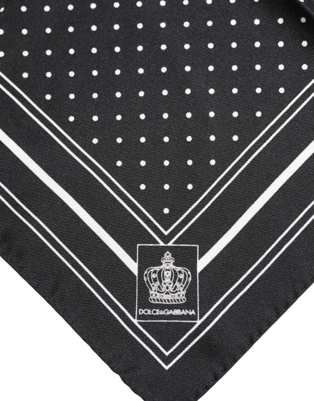 Schwarz-weißer Herren-Foulard mit Tupfen