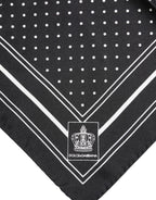 Schwarz-weißer Herren-Foulard mit Tupfen