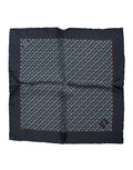 Blauer Cocktailseide Quadrat Foulard Tuch