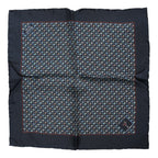 Blauer Cocktailseide Quadrat Foulard Tuch