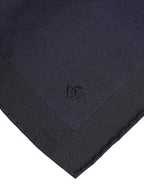 Dunkelblaues Seidenquadrat Herren Foulard Schal
