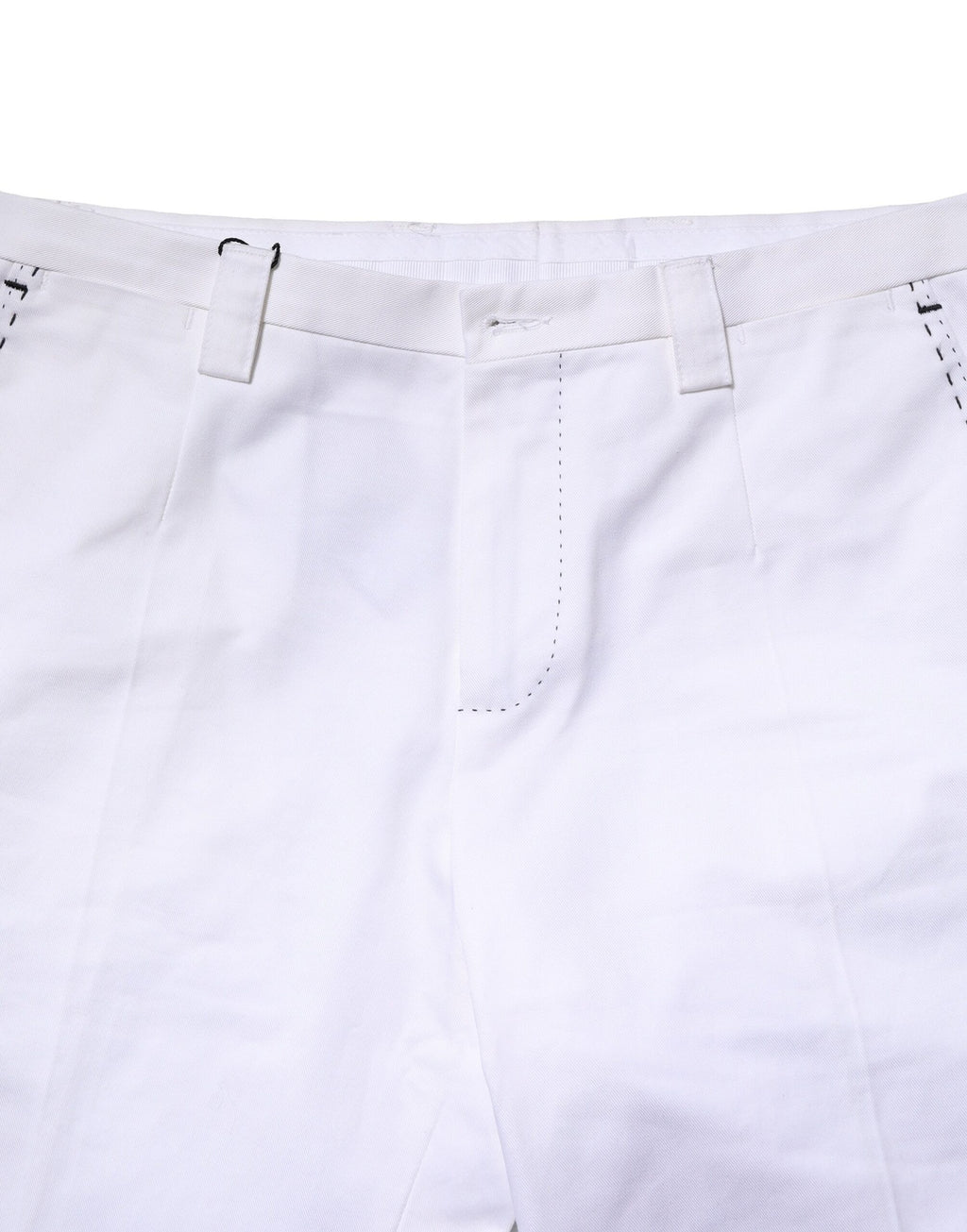 Weiße Baumwollhose für Herren mit geradem Schnitt und Logo