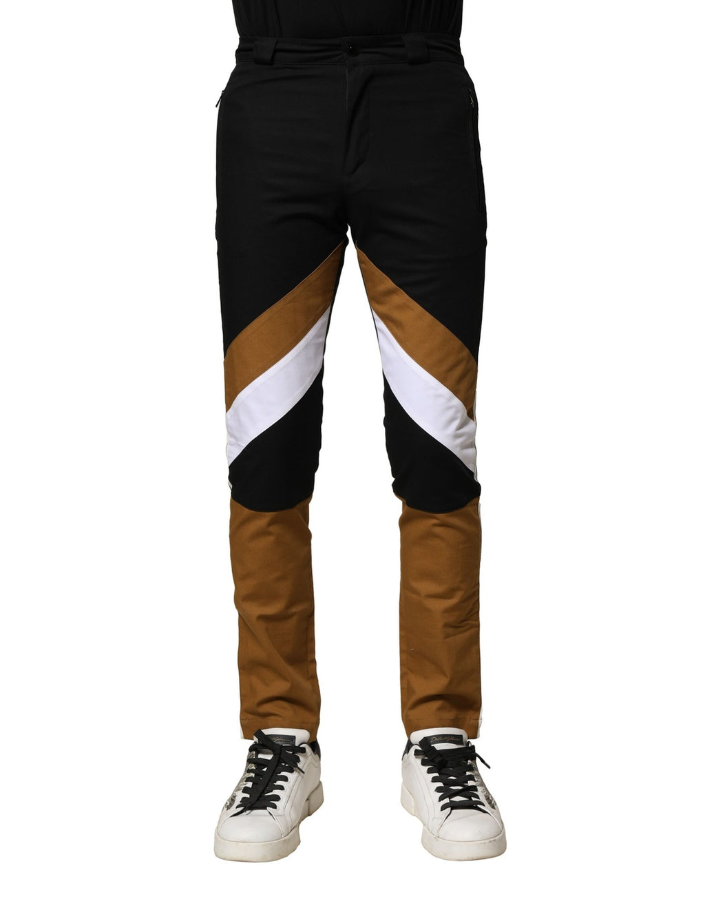 Mehrfarbige Herrenhose aus Baumwolle mit schmaler Passform