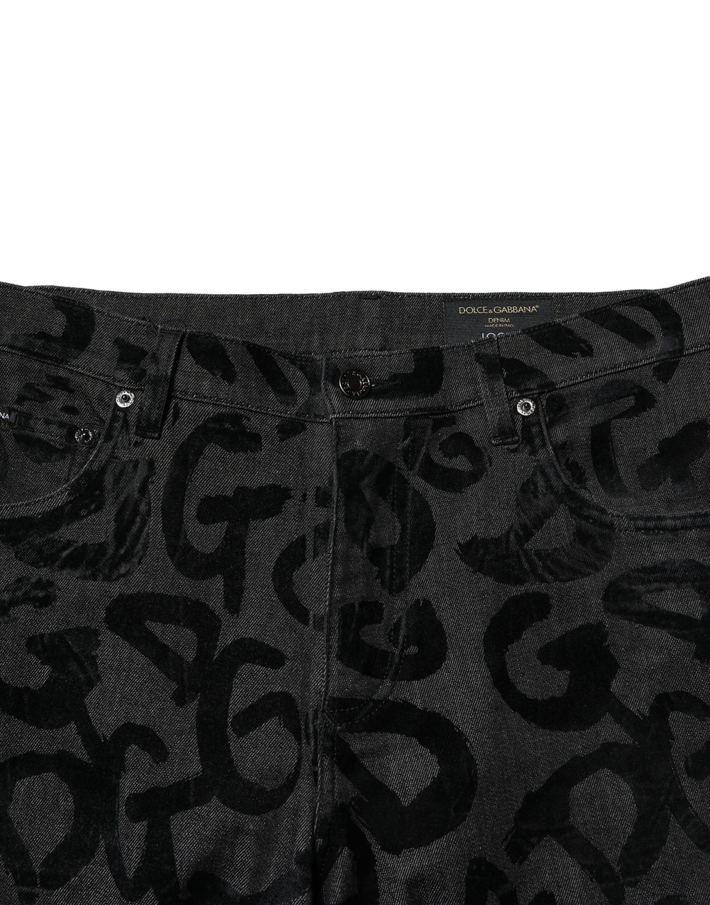 Graue gerade Herren-Jeans aus Baumwolle mit DG-Logo