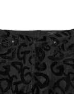 Graue gerade Herren-Jeans aus Baumwolle mit DG-Logo
