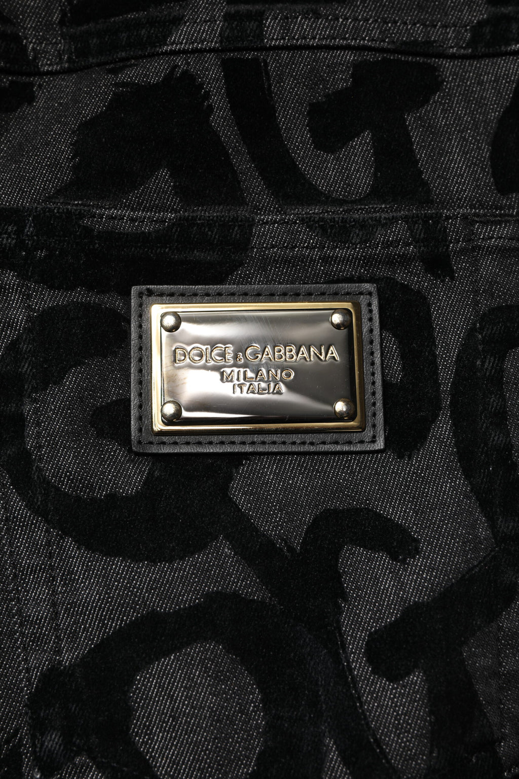 Graue gerade Herren-Jeans aus Baumwolle mit DG-Logo