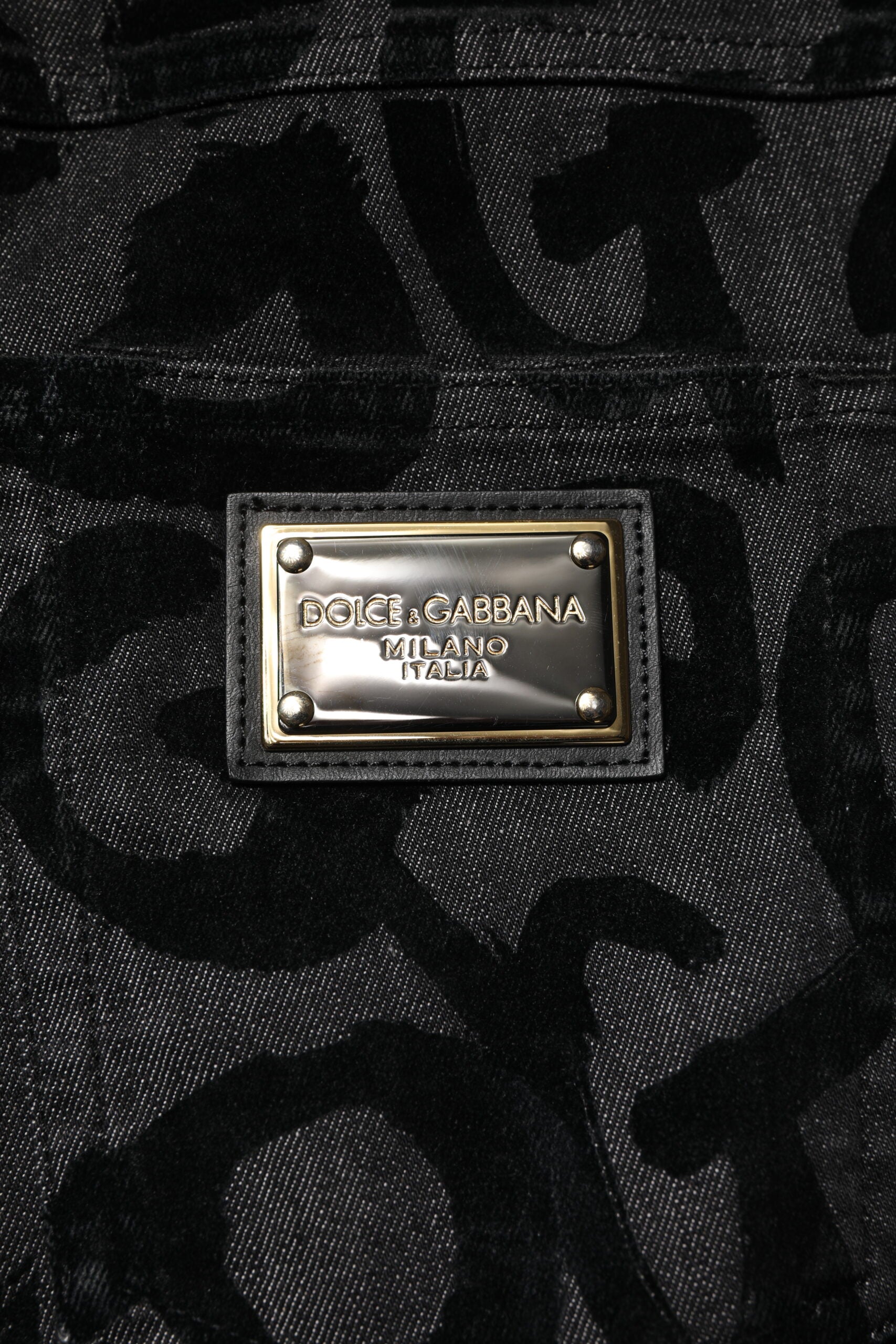 Graue gerade Herren-Jeans aus Baumwolle mit DG-Logo