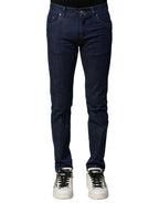 Blaue Baumwoll-Stretch Skinny Herren Jeans