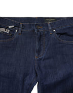 Blaue Baumwoll-Stretch Skinny Herren Jeans