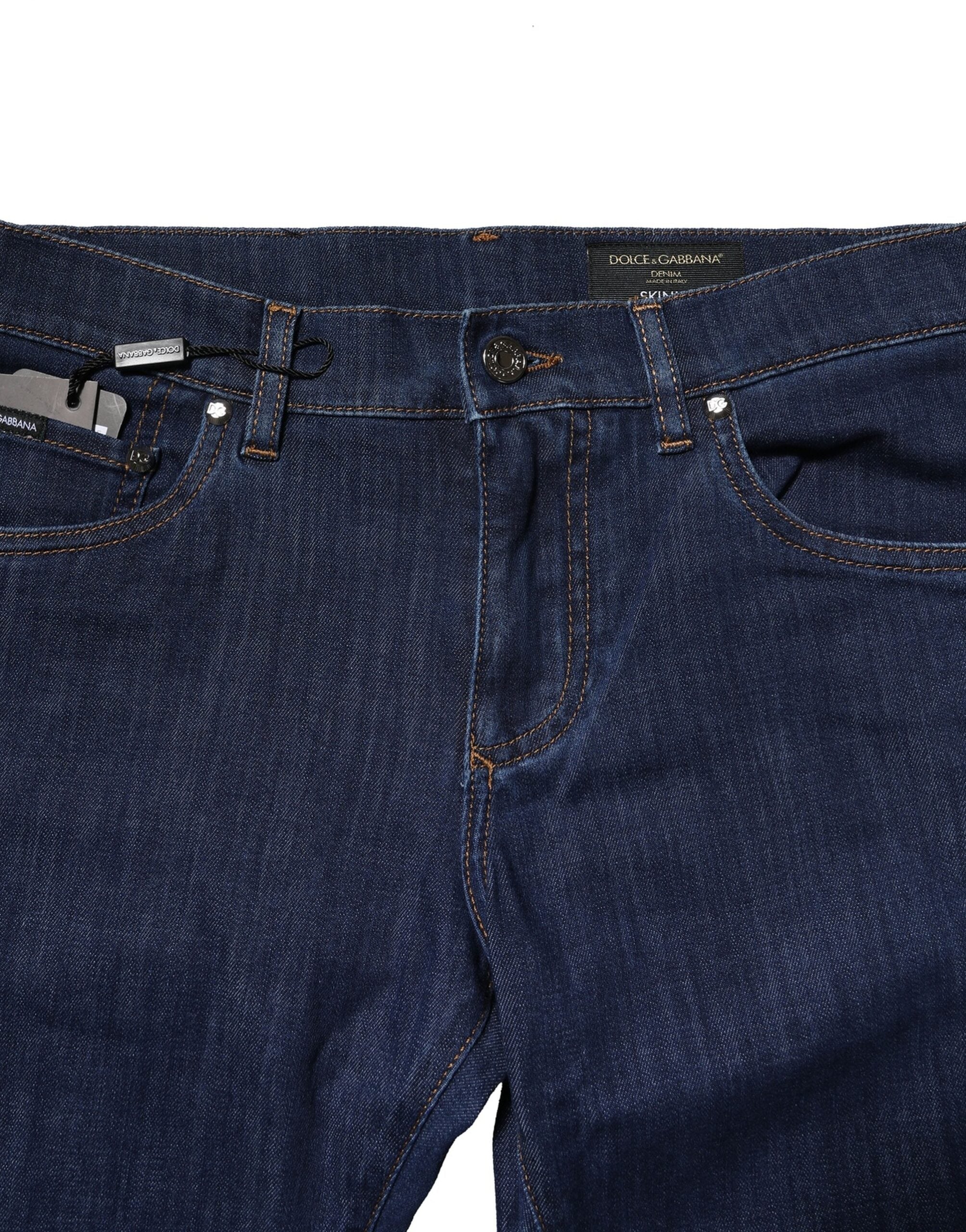 Blaue Baumwoll-Stretch Skinny Herren Jeans