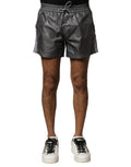 Graue Bermudashorts aus Polyester mit mittlerer Bundhöhe für die Freizeit