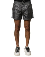Graue Bermudashorts aus Polyester mit mittlerer Bundhöhe für die Freizeit