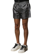 Graue Bermudashorts aus Polyester mit mittlerer Bundhöhe für die Freizeit