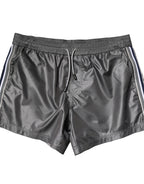 Graue Bermudashorts aus Polyester mit mittlerer Bundhöhe für die Freizeit