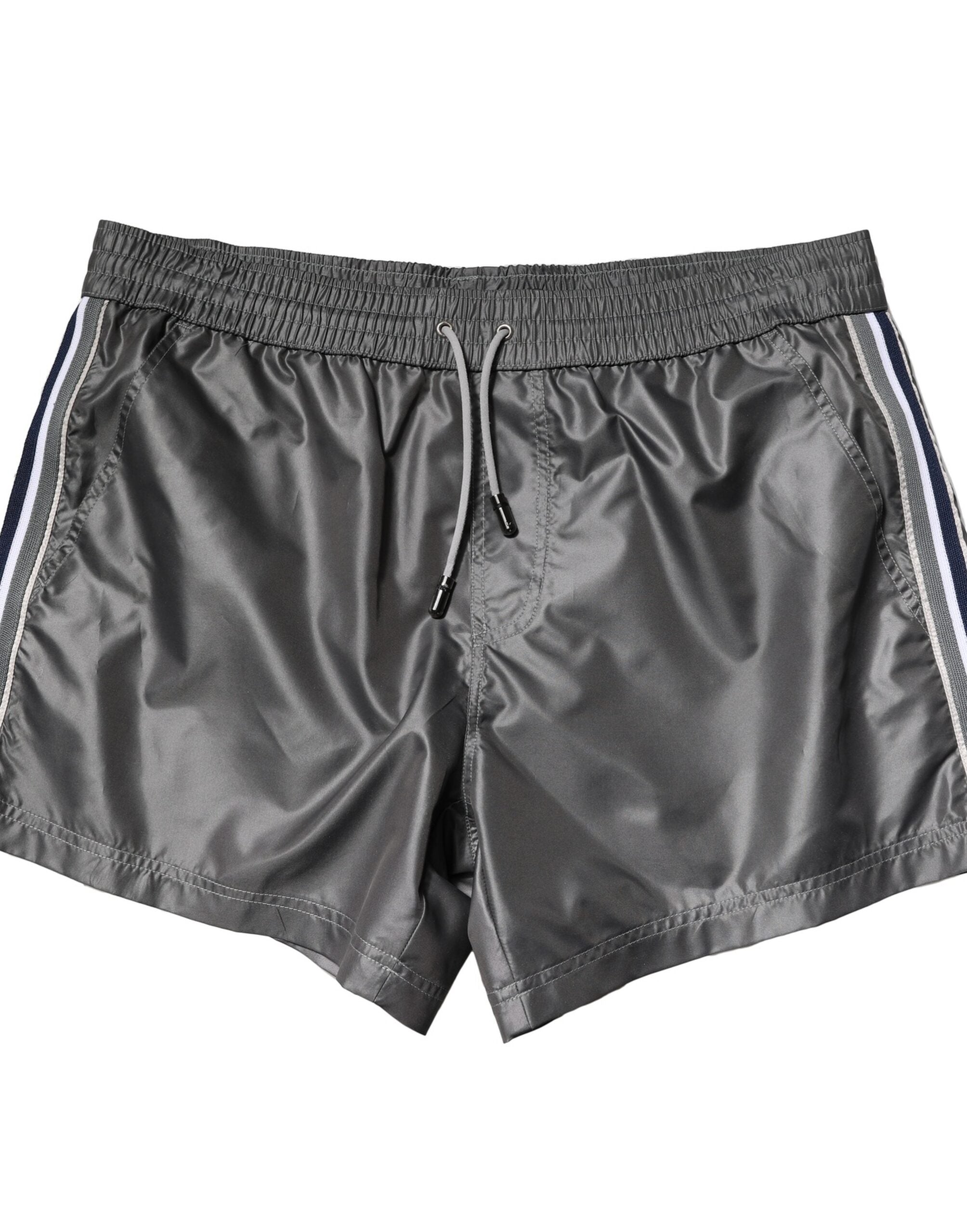 Graue Bermudashorts aus Polyester mit mittlerer Bundhöhe für die Freizeit