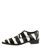 Schwarze Weiß Zebra Ponyfell Pumps