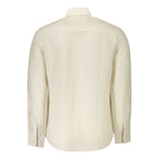 Beige Linen Men Shirt