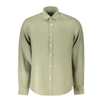 Green Linen Men's Shirt