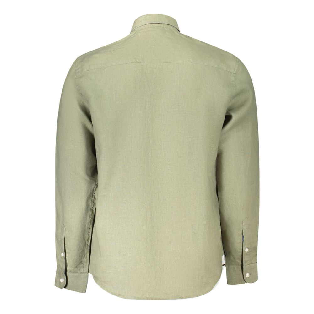 Green Linen Men's Shirt