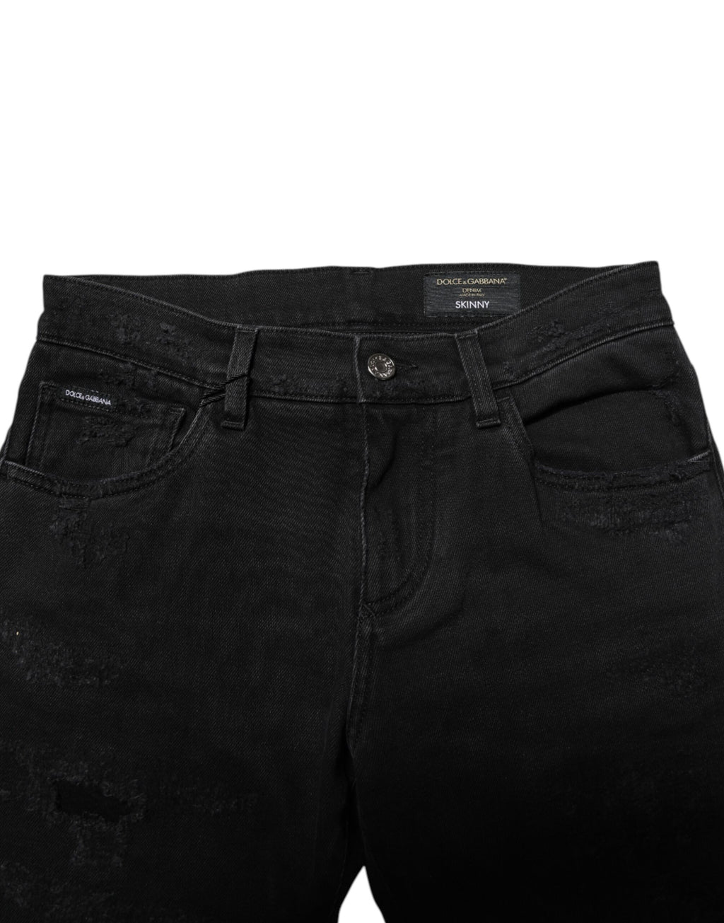 Black Cotton Skinny Herren Denim Jeans